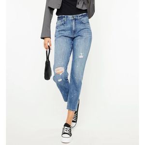 KanCan Lorelei Ultra High Rise Distressed Denim Mom Jeans Size 5/26 NWT